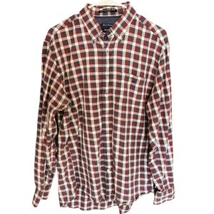 GANT Edgemere Heather Twill Plaid Button Down Classic Shirt Preppy Check Size L